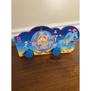 Disney Cinderella's Coach Rolling Wheels Board Book 1995 Mouse Works Vintage